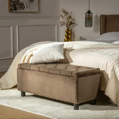 Velúrová lavica KARING s úložným priestorom