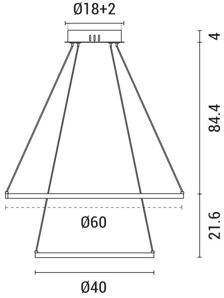 LED Luster na lanku LED/37W/230V 3000K čierna