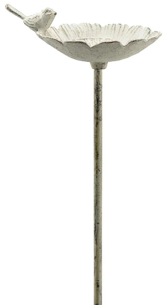 Zapichovacie napájadlo pre vtáky Kyle, 100x19 cm, kov, biela