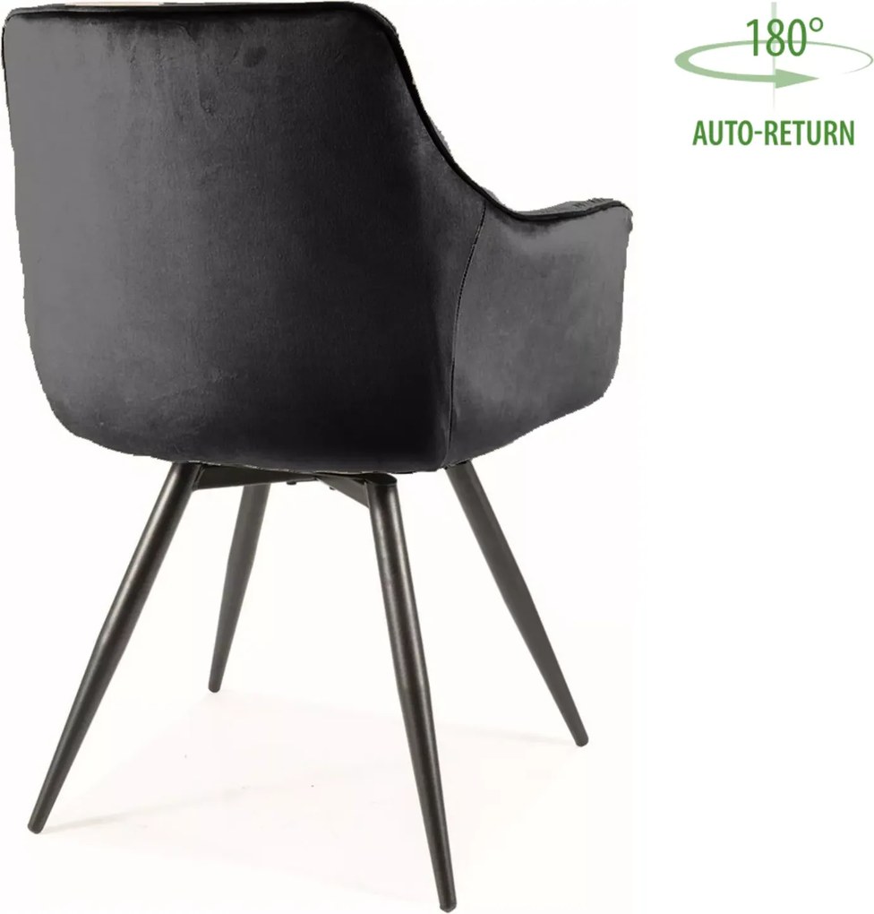 SI Mango Velvet stolička čierna