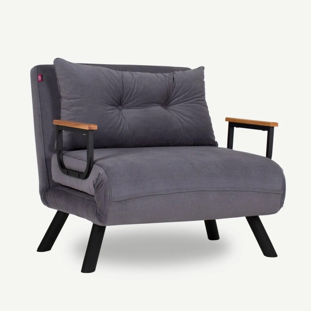 Rozkladacie kreslo Sando 60 cm šedé