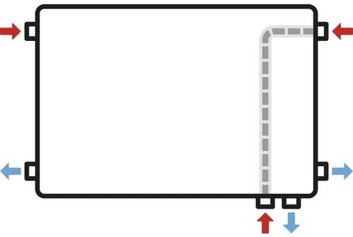 Doskový radiátor Rotheigner Plan 33 900 x 400 mm 6 prípojok (spodné alebo bočné)