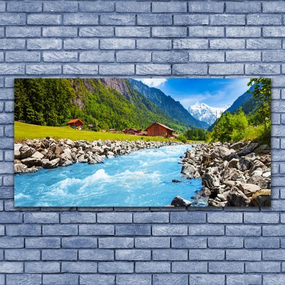 Obraz plexi Hory rieka príroda 120x60 cm