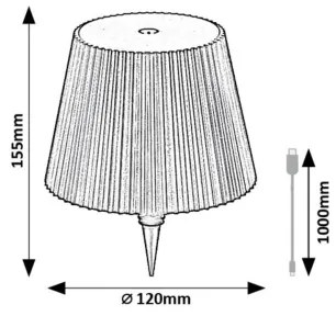 Rabalux 77142 - LED Stmievateľné tienidlo na fľašu BURDUR LED/2W/5V IP44