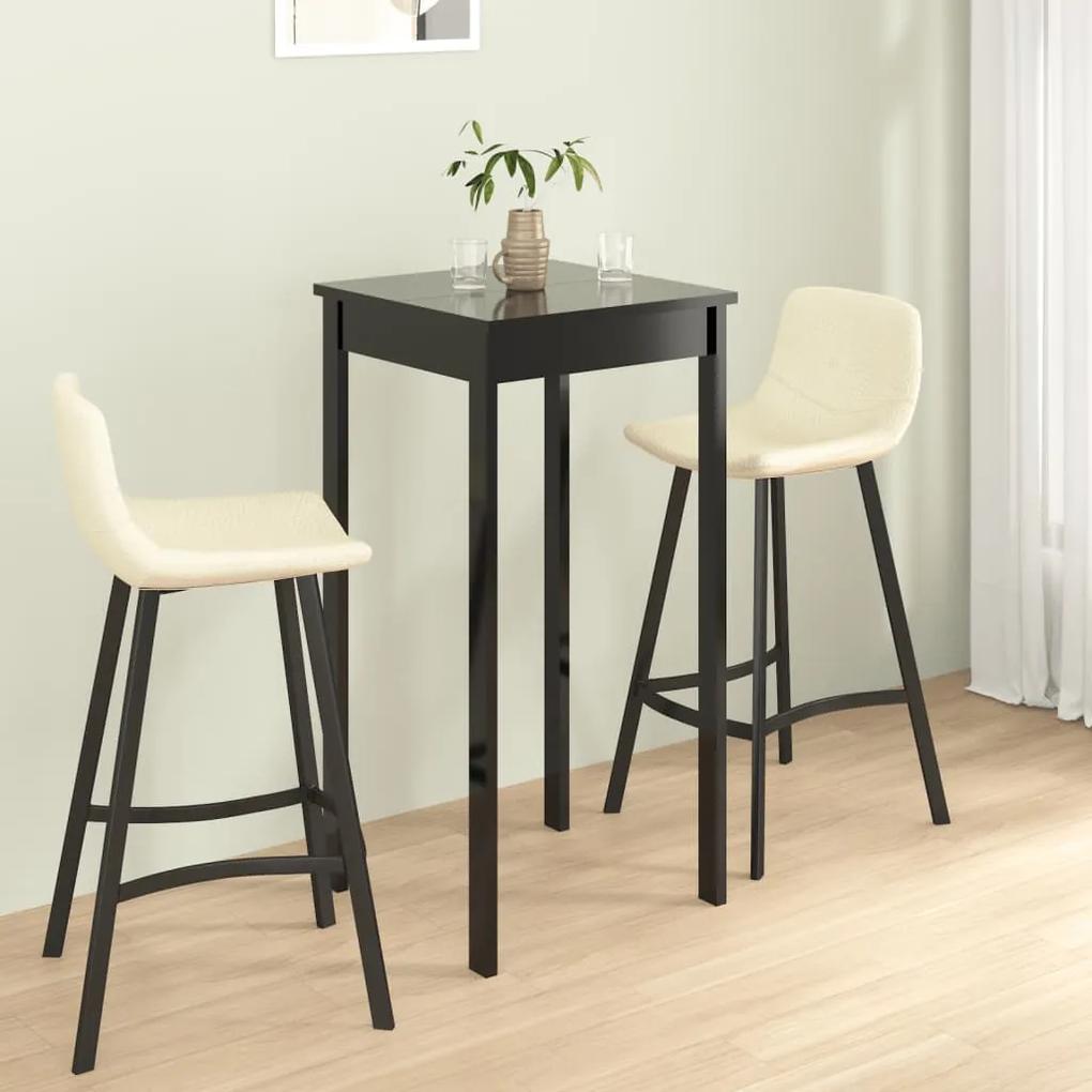 Barový stôl, MDF, čierny 55x55x107 cm 240379