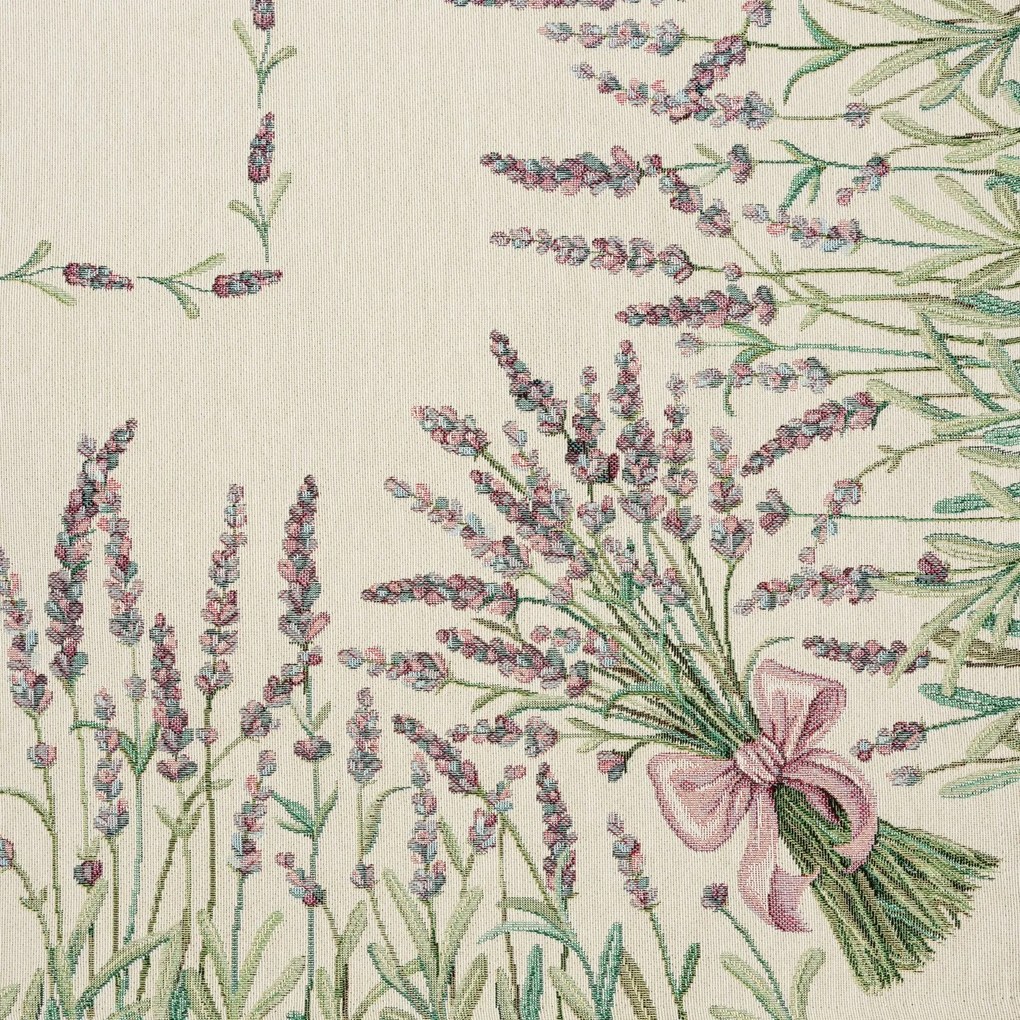GOBELÍNOVÝ OBRUS LAVENDER 100X100 CM VZOROVANÝ