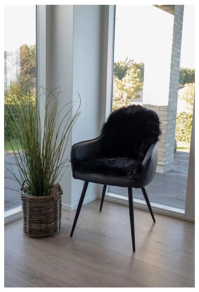 Čierna syntetická kožušina 50x85 cm – House Nordic