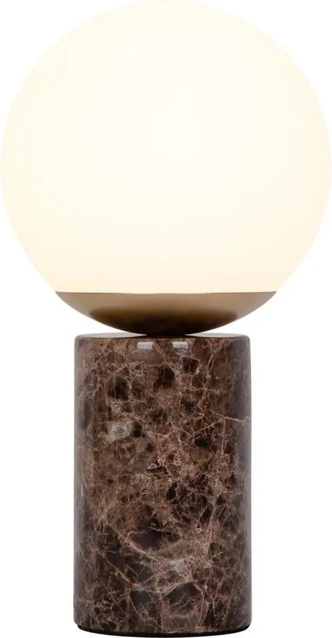 Nordlux - Stolná lampa LILLY 1xE14/25W/230V mramor/hnedá