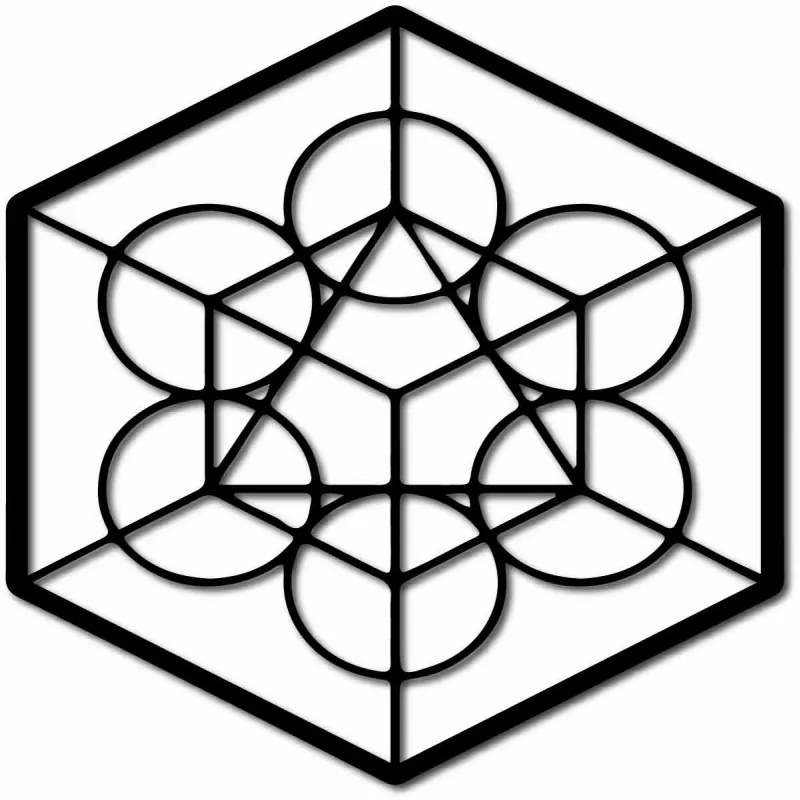 Drevený geometrický obraz na stenu žatva I SENTOP PR0336