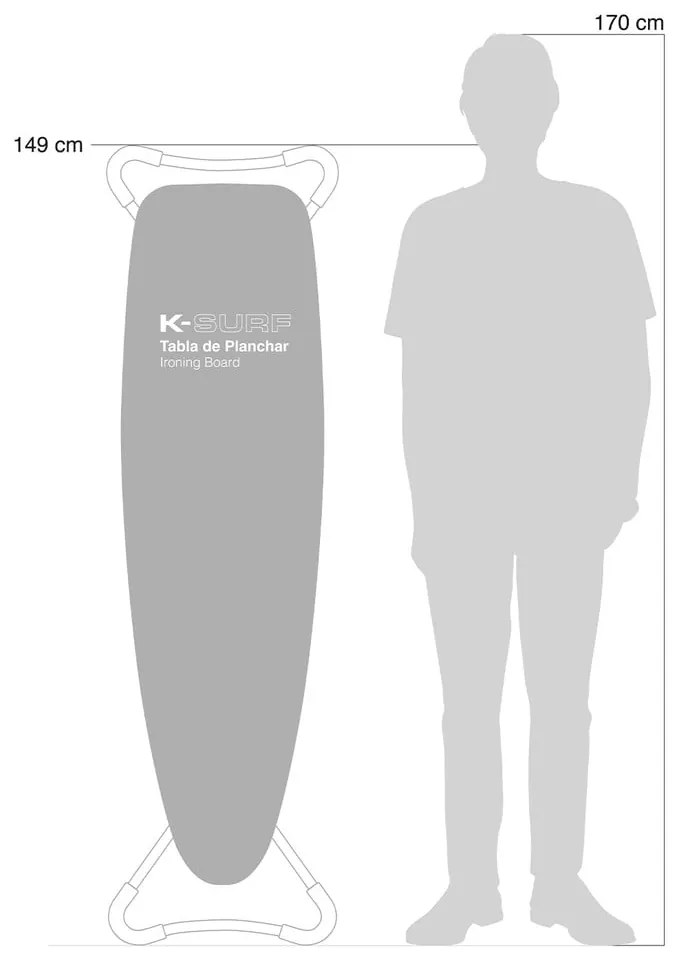 Žehliaca doska 130x37 cm K-Surf Salvia Tube – Rolser
