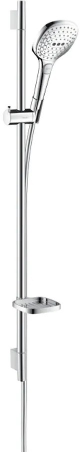 Hansgrohe Raindance Select E, sprchová súprava 120 3jet EcoSmart 9 l/min so sprchovou tyčou 90 cm, biela/chrómová, HAN-26623400