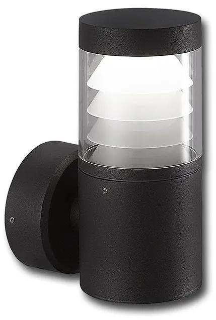 McLED Vonkajšie LED nástenné osvetlenie PILAR W, 9W, 3000K, IP65, čierne