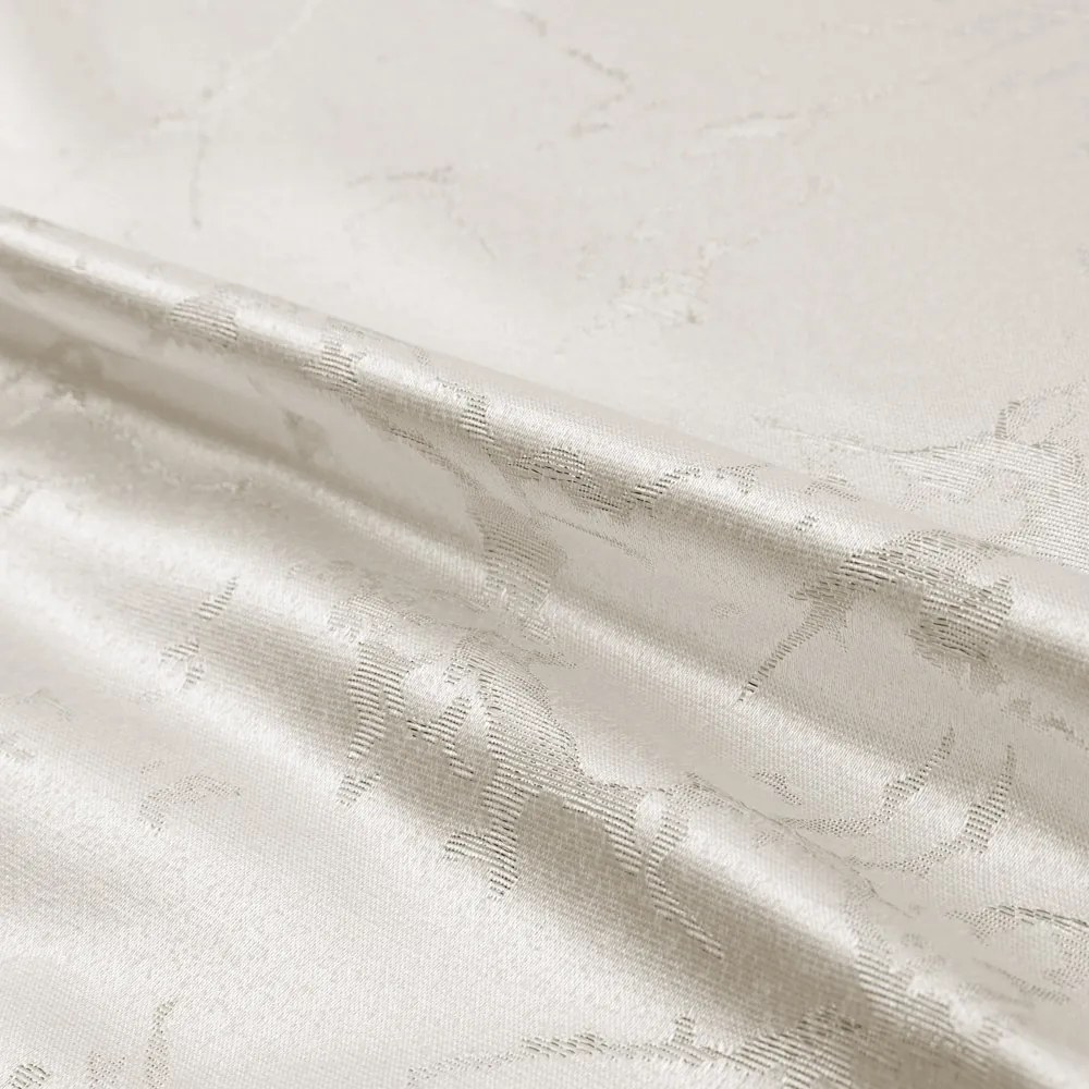 Biante Dekoračný záves Parma PM-116 Strieborný mramor na krémovom 145x140 cm