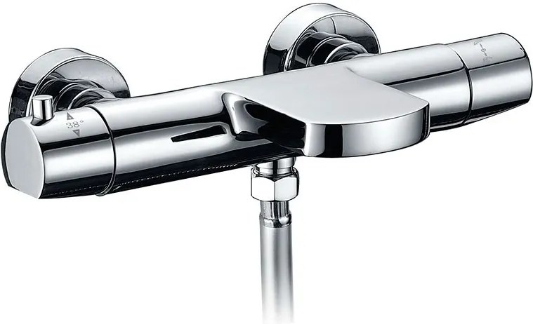 Kimura KU292 nástenná vaňová termostatická batéria, chróm