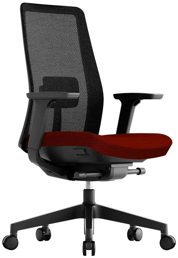 KREDE Kancelárska stolička K10 BLACK červená