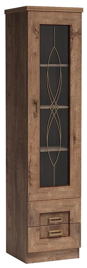 Vitrína Tadeusz T10 1D2S dub lefkas