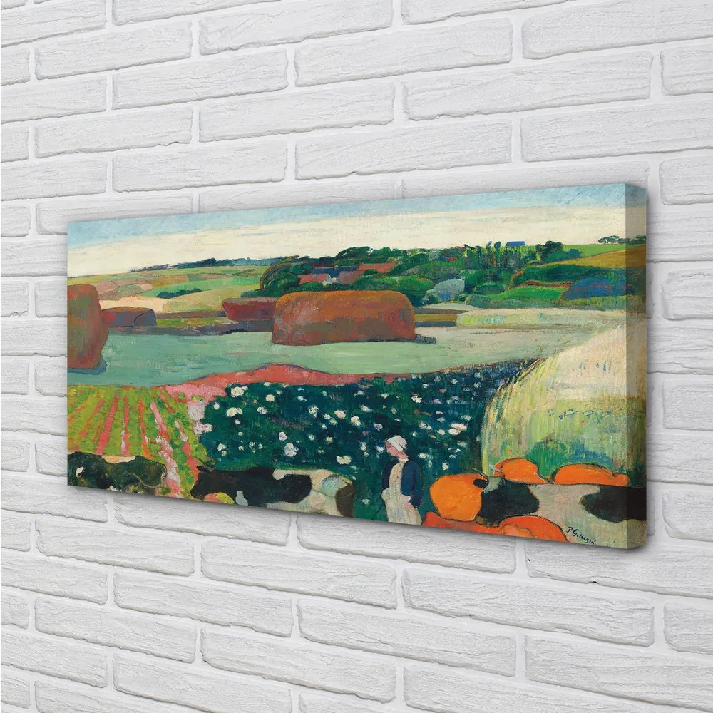Obraz canvas Art maľované pohľad vidieka 120x60 cm