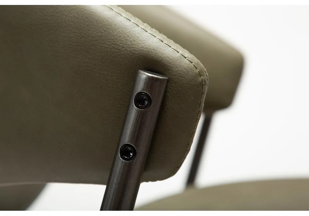 Khaki jedálenská stolička z imitácie kože Zone – DAN-FORM Denmark