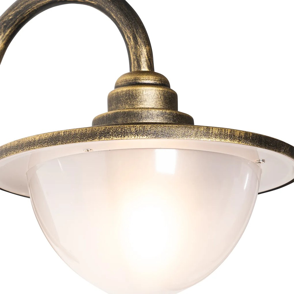 Klasická vonkajšia nástenná lampa starožitné zlato IP44 - Bruges