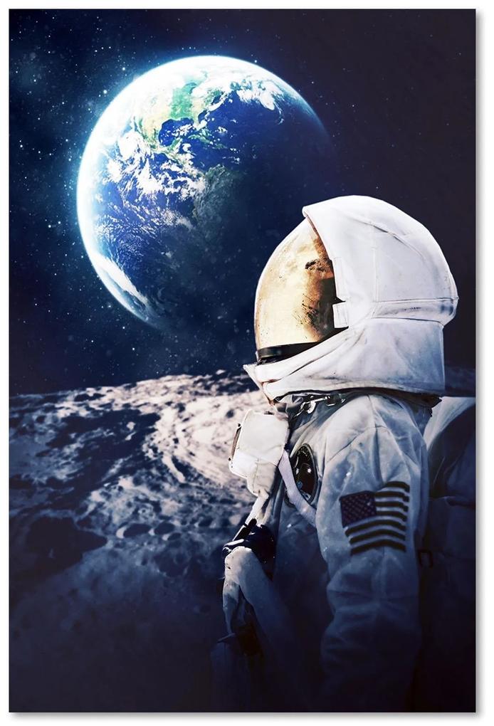Gario Obraz na plátne Astronaut sa pozerá na Zem z vesmíru - Gab Fernando Rozmery: 40 x 60 cm