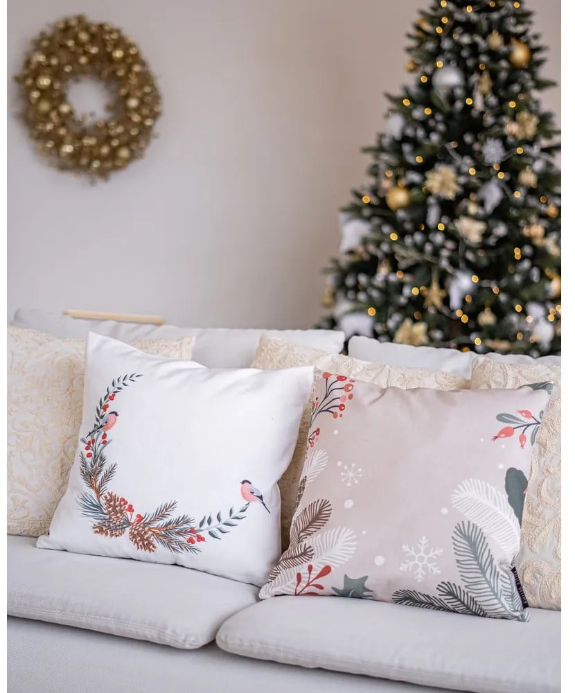 Vianočný vankúš s bavlnenou obliečkou Butter Kings Branches, 45 x 45 cm