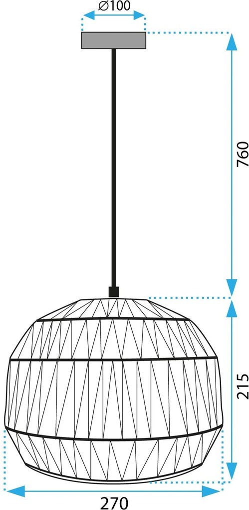 Toolight Toolight, stropné svietidlo 1xE27 APP1292-1CP, hnedá, OSW-02424