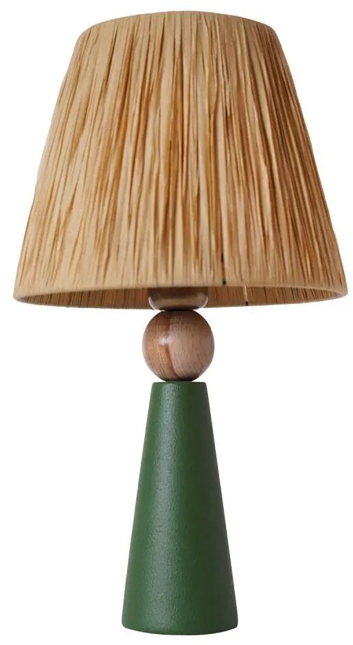 Stolná lampa 1xE27/40W/230V hnedá/zelená