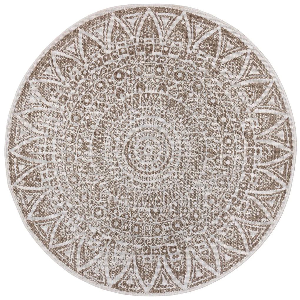 Mujkoberec Original Kusový koberec Mujkoberec Original Nora 105453 Linen kruh – na von aj na doma - 100x100 (priemer) kruh cm