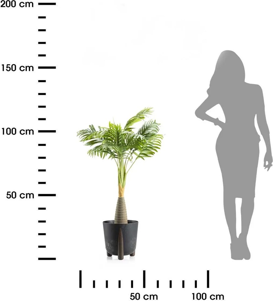 Květináč MOSS ECO 25,5x25,3 cm černý beton