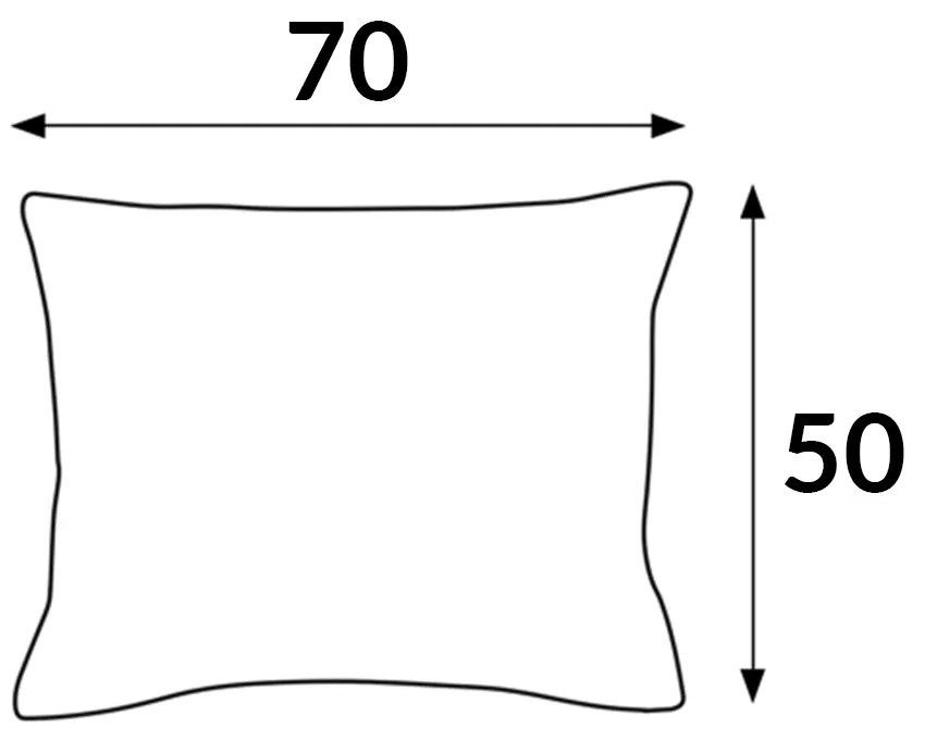 SATÉNOVÁ OBLIEČKA NA VANKÚŠ 50X70CM MODRÁ