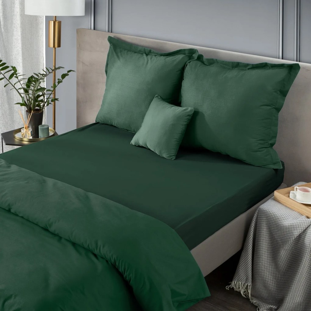 JERSEY PRESTIERADLO 220X240 CM, VÝŠKA 30 CM TMAVOZELENÉ