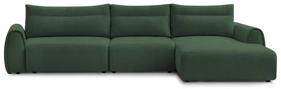 Tmavozelená rohová pohovka Aden – Bobochic Paris