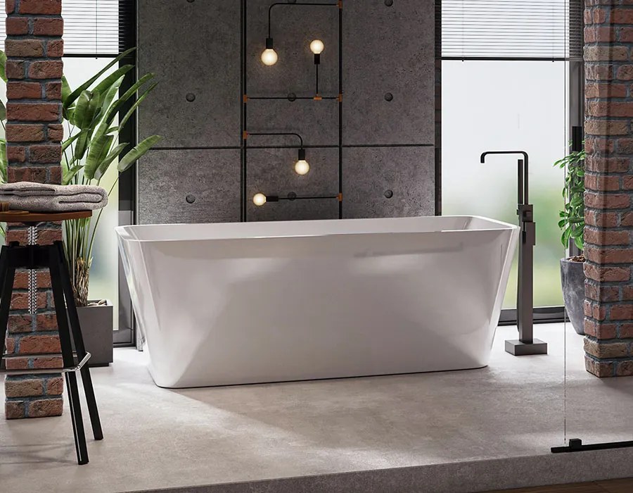 Besco Akrylátová voľne stojaca vaňa Evita 160x80 BESCO-Typ výpuste: Click-Clack s prepadom, chróm, BESCO-Rozmery: 160x80, BESCO-Farba: Biela