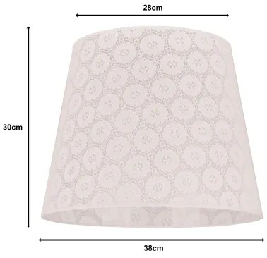 Duolla - Tienidlo k stojací lampě CLASSIC L E27 pr. 38 cm biela