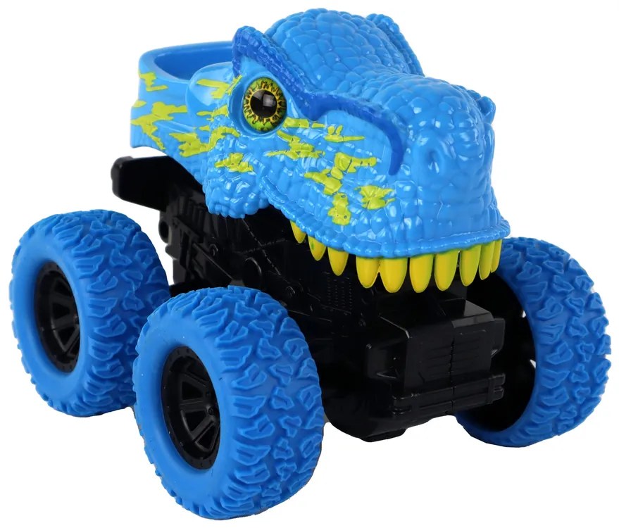 Lean Toys Modrá štvorkolka na trecí pohon – T-Rex