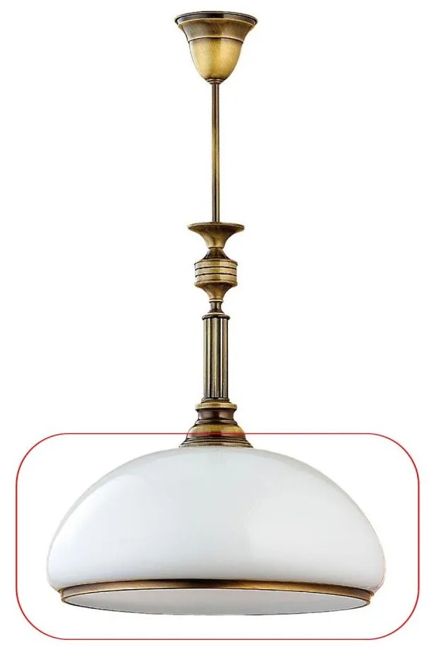 Jupiter - Náhradné sklo univerzálne ZEUS E27 pr. 37 cm biela