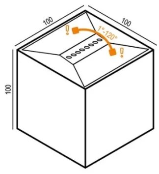 LED Vonkajšie nástenné svietidlo RIKO 2xLED/4W/230V čierna IP44