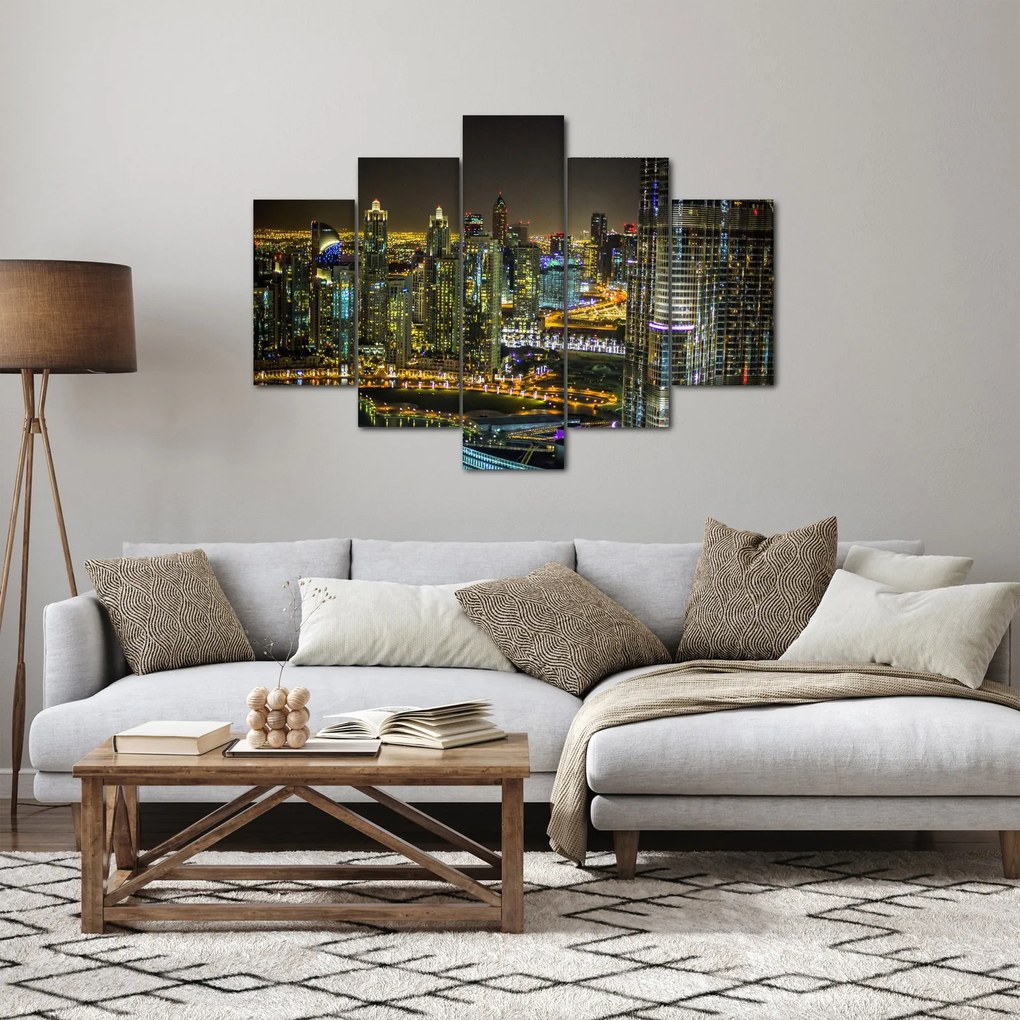 Obraz nočného mesta (150x105 cm)