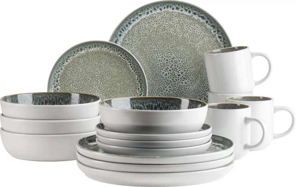 16-dielna jedálenská súprava Mäser MALEA – zelená