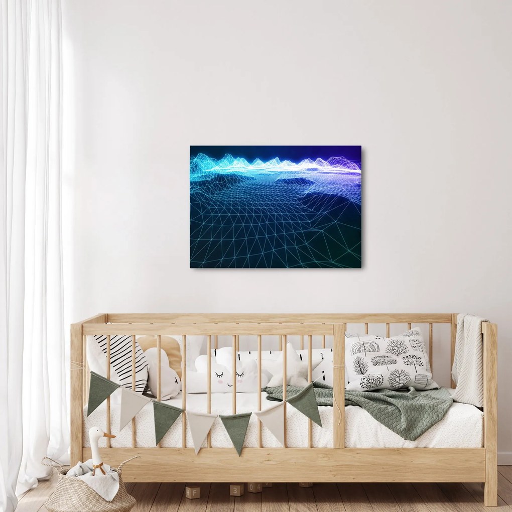 Obraz - Hory v počítačovom modeli (70x50 cm)
