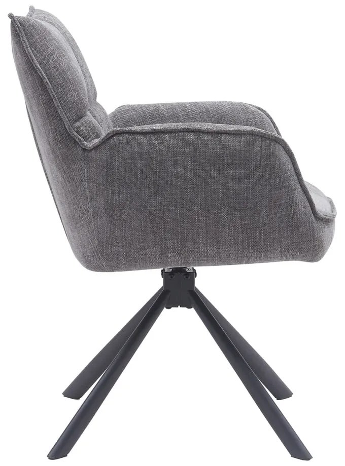 Sivé čalúnené jedálenské kreslá v súprave 2 ks Marilla – Unique Furniture