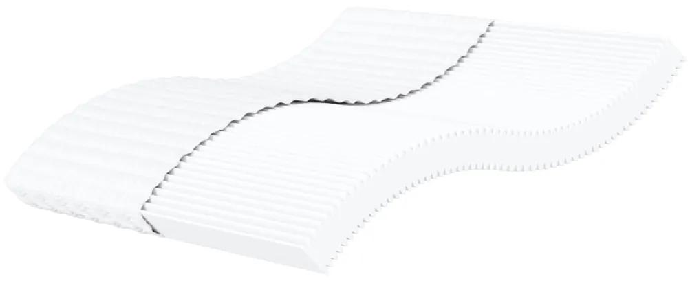 Penový matrac biely 200x200 cm tvrdosť H2 H3 356348