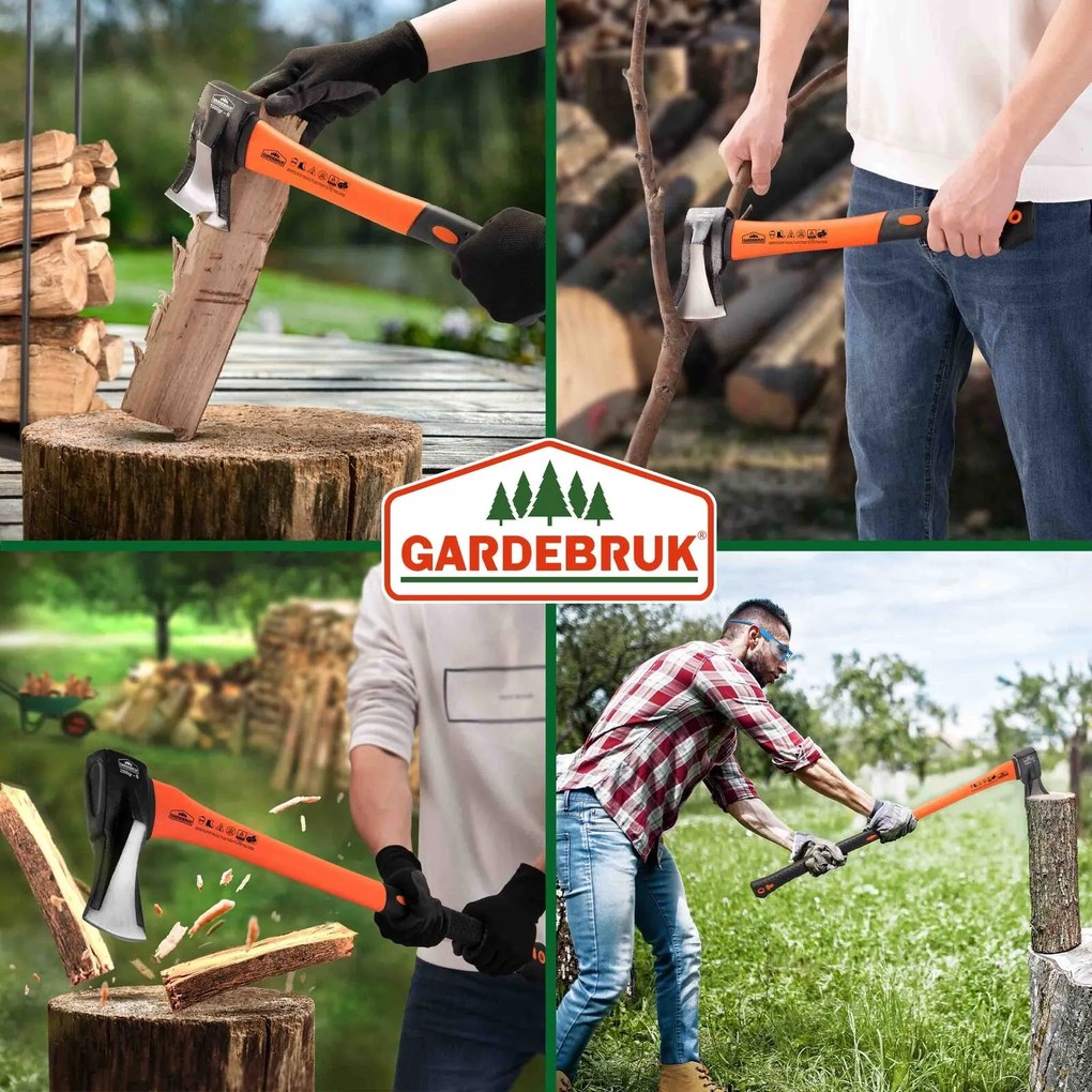 Set sekier TOMS sekera a štiepačka, 2ks, čierna/oranžová Gardebruk