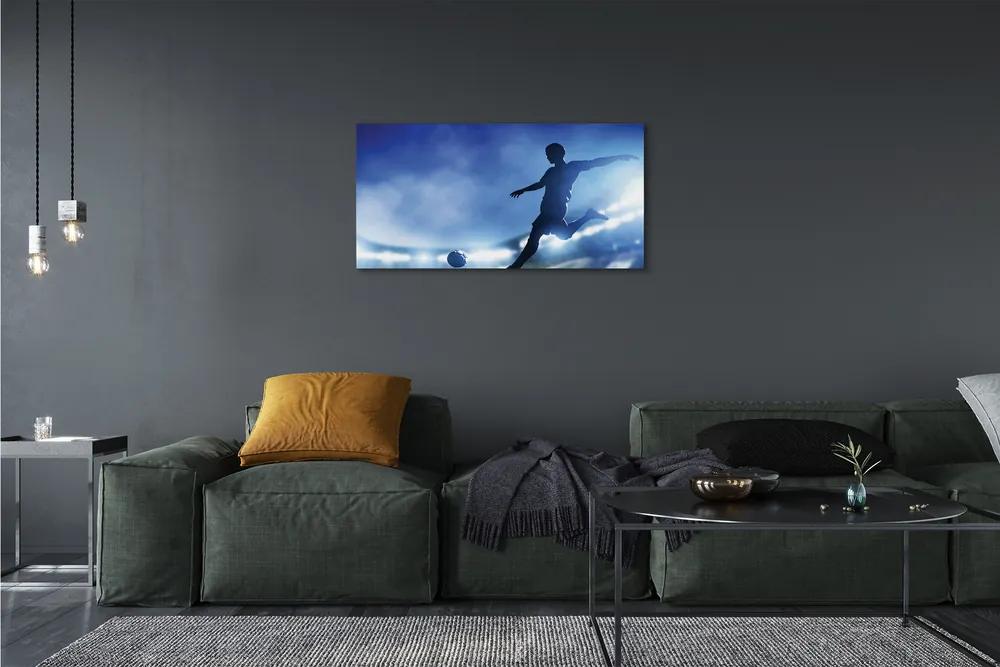 Obraz canvas Modré svetlo muž 120x60 cm