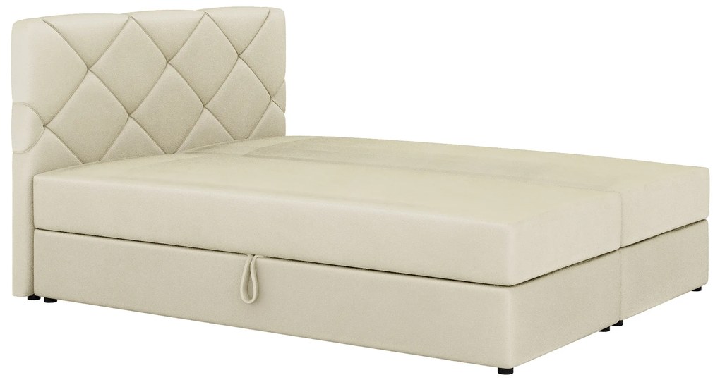 Manželská posteľ Boxspring 140x200 cm Karum Comfort (béžová) (s roštom a matracom). Akcia -20%. Vlastná spoľahlivá doprava až k Vám domov. 1056020