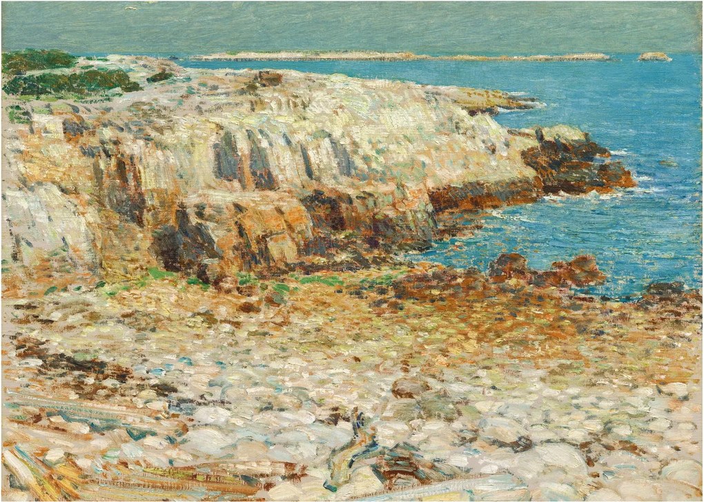Sklenený obraz - Childe Hassam, A North East Headland, reprodukcia (70x50 cm)