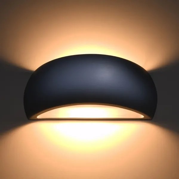 Sollux SL.0875 - Nástenné svietidlo PONTIUS 1xG9/40W/230V šedá