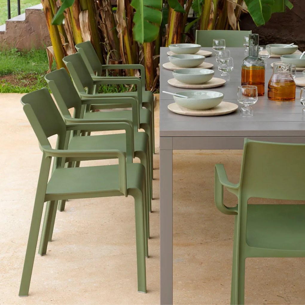 TRILL ARMCHAIR záhradná stolička s podrúčkami agave