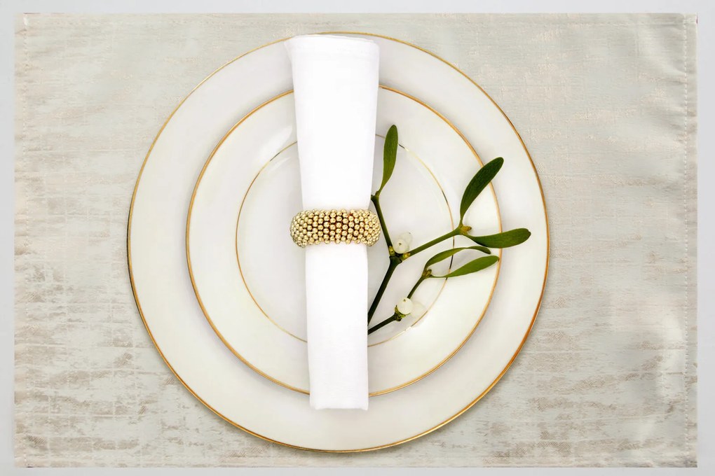 SADA 4 KS PRESTIERANIE NA STÔL ALINA 30X40 CM BÉŽOVÁ