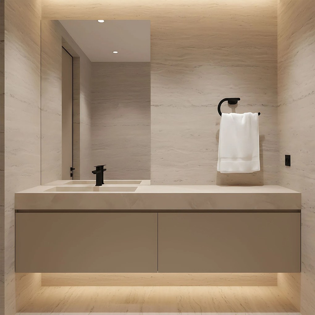 Rea Til, kúpeľňový vešiak na uteráky, čierna matná, REA-88067